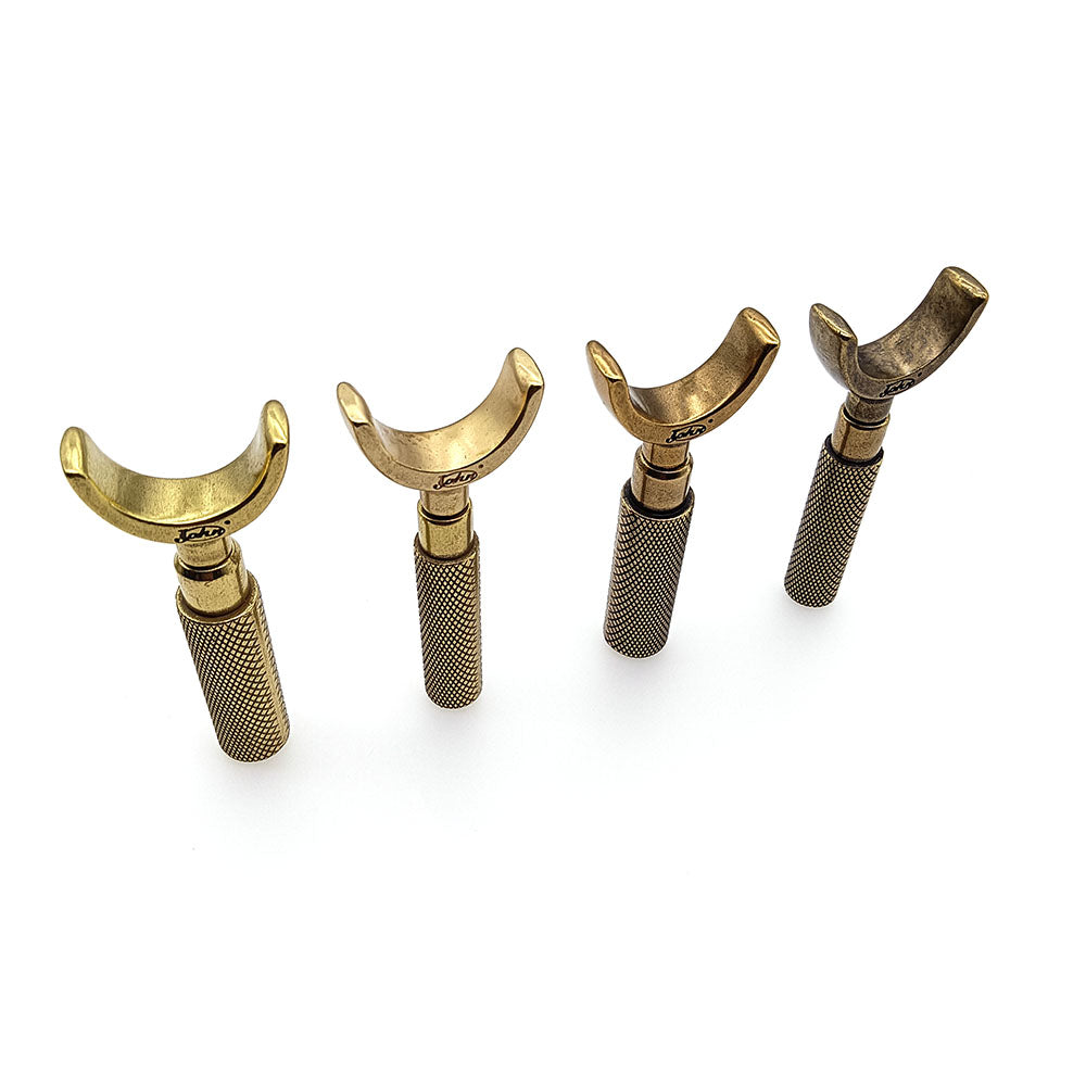 Cuchillo de trinchar de metal con doble cojinete, cuchilla giratoria de corte, color latón, herramienta para artesanía en cuero