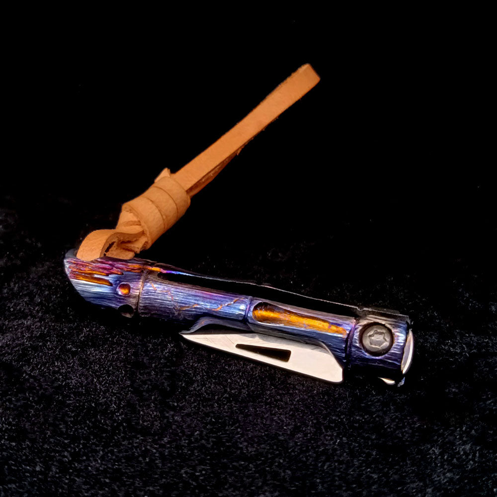 Titan Schlüsselanhänger Mini Bambus Klappmesser Papier Taschenschneider Outdoor EDC
