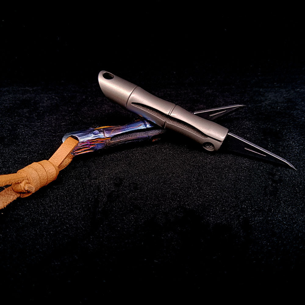 Titan Schlüsselanhänger Mini Bambus Klappmesser Papier Taschenschneider Outdoor EDC