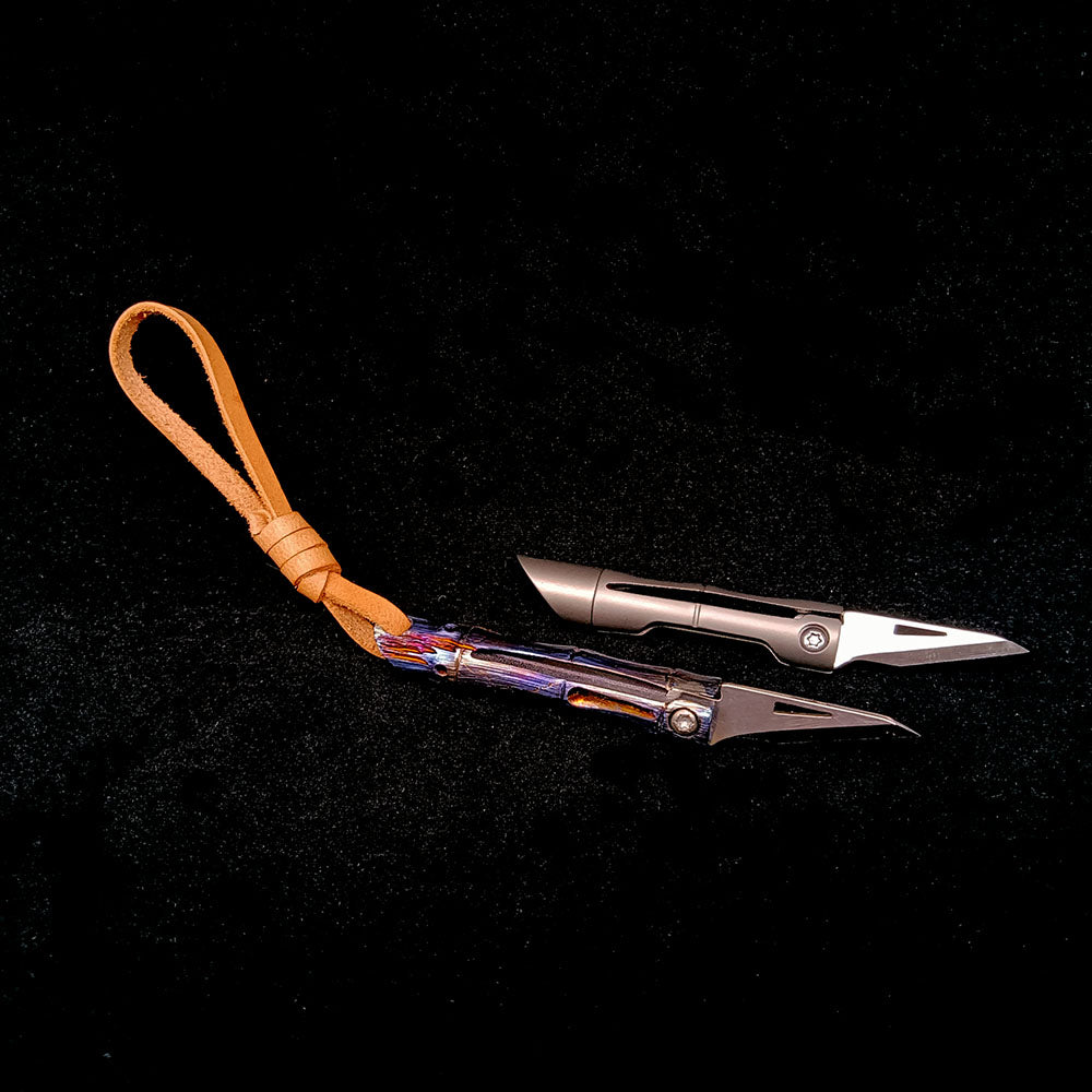 Titan Schlüsselanhänger Mini Bambus Klappmesser Papier Taschenschneider Outdoor EDC