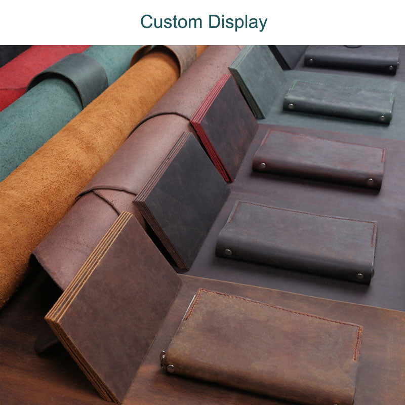 1.2mm/1.6mm Thickness Cowhide Oil tanned Crazy horse leather craft Diy material retro Pull up style
