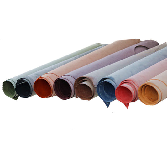 Nebelgewachstes pflanzlich gegerbtes Rindsleder Echtledermaterial für Handarbeit DIY