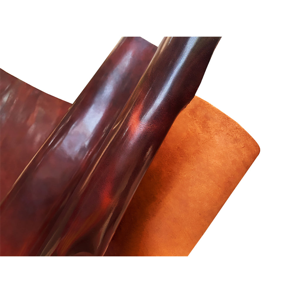 Fat Oil Wax Vegetable Tanned Cowhide Leather Craft Material Pull up Style