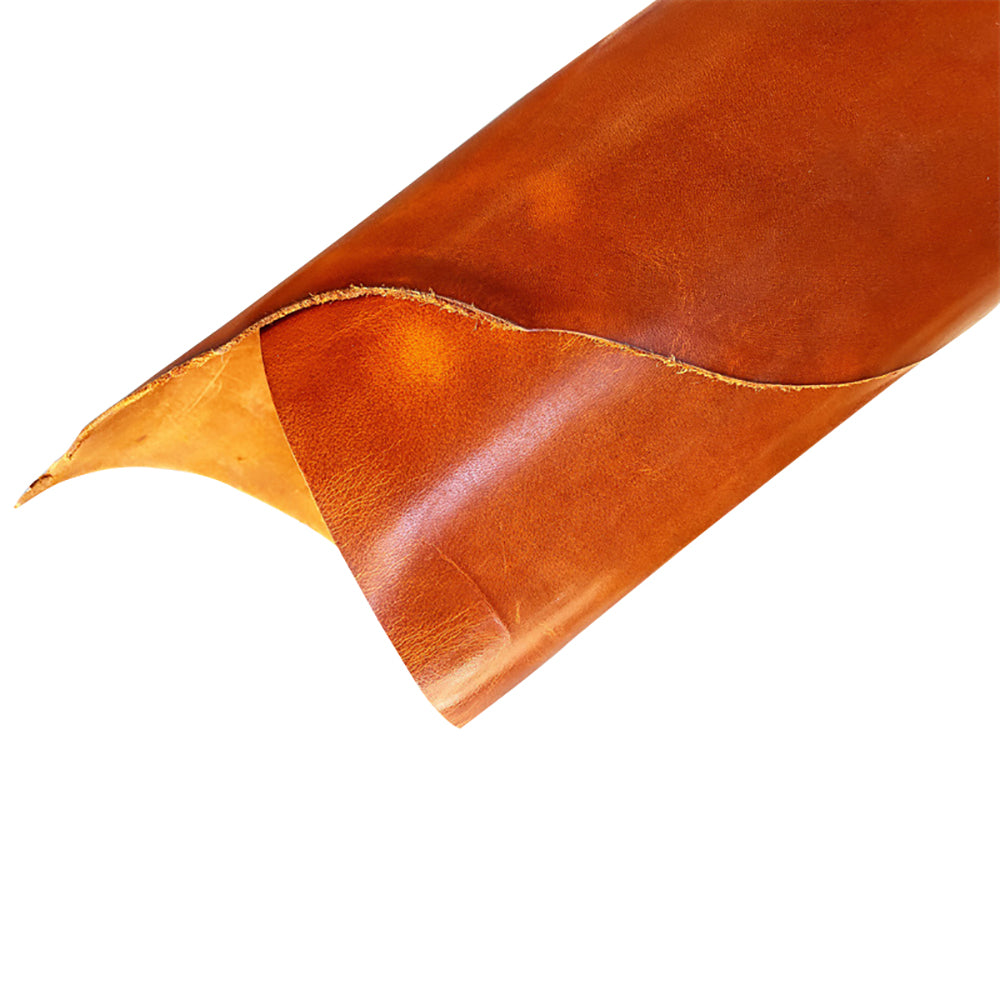 Fat Oil Wax Vegetable Tanned Cowhide Leather Craft Material Pull up Style