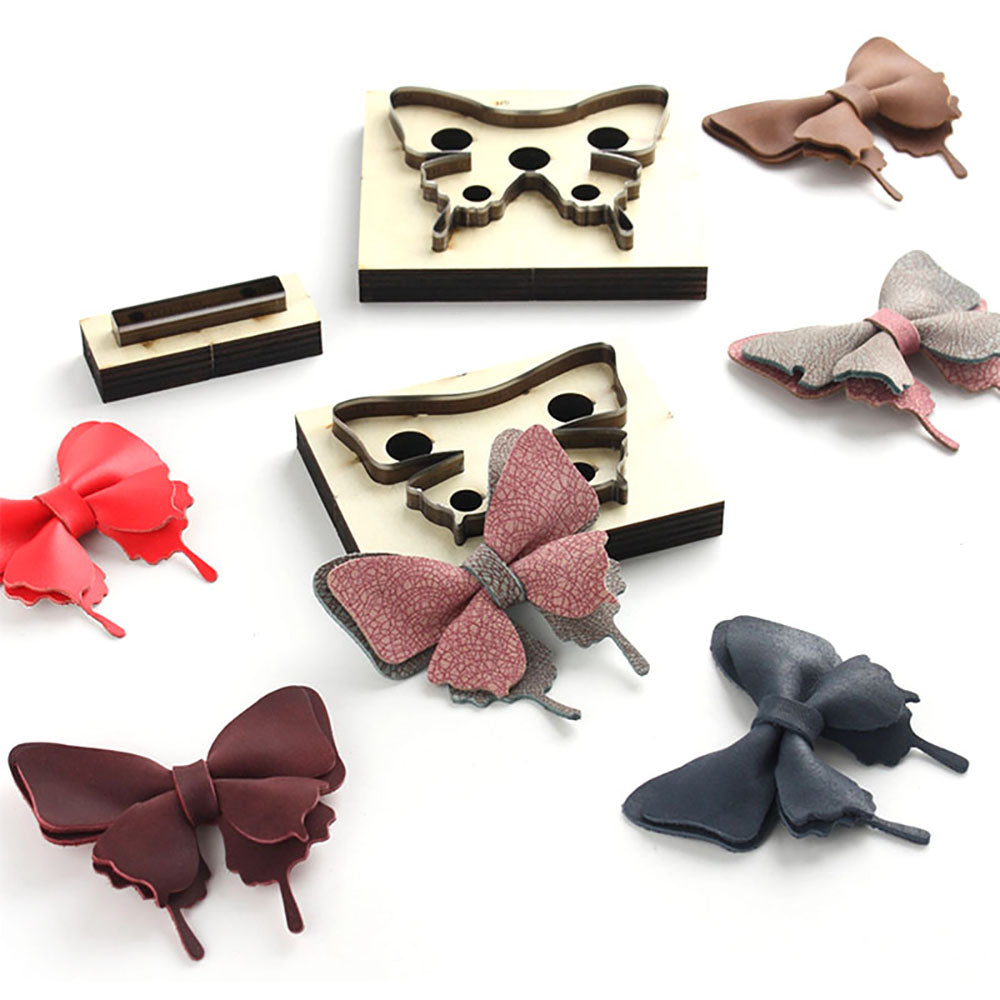 Troquel de corte de mariposa para artesanía en cuero Plantilla de arte con cuchillo japonés Molde de corte Herramientas