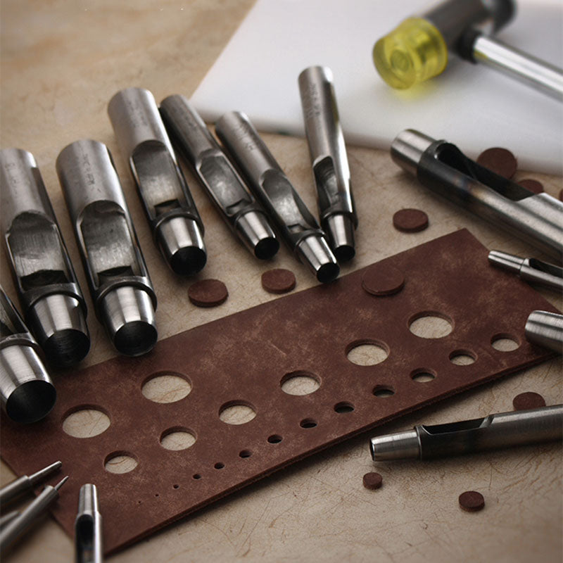 Perforadora de cuero para cinturón, material grueso, herramientas de bricolaje, taller de bricolaje