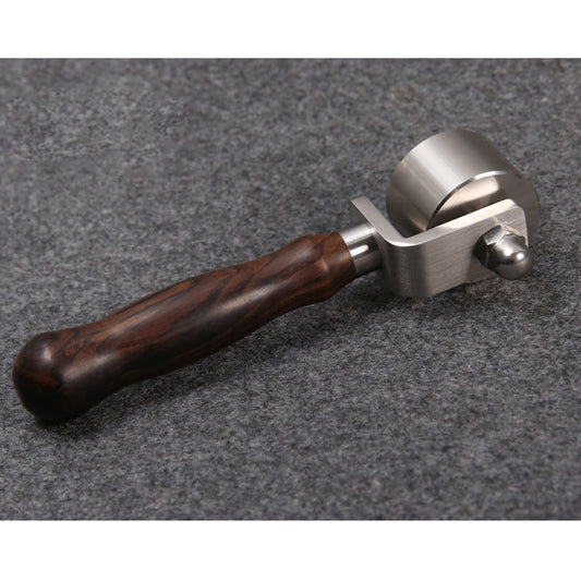 Leather Craft Press Crease Edges Tool Roller Glue Rolling Ebony Wood Handle DIY