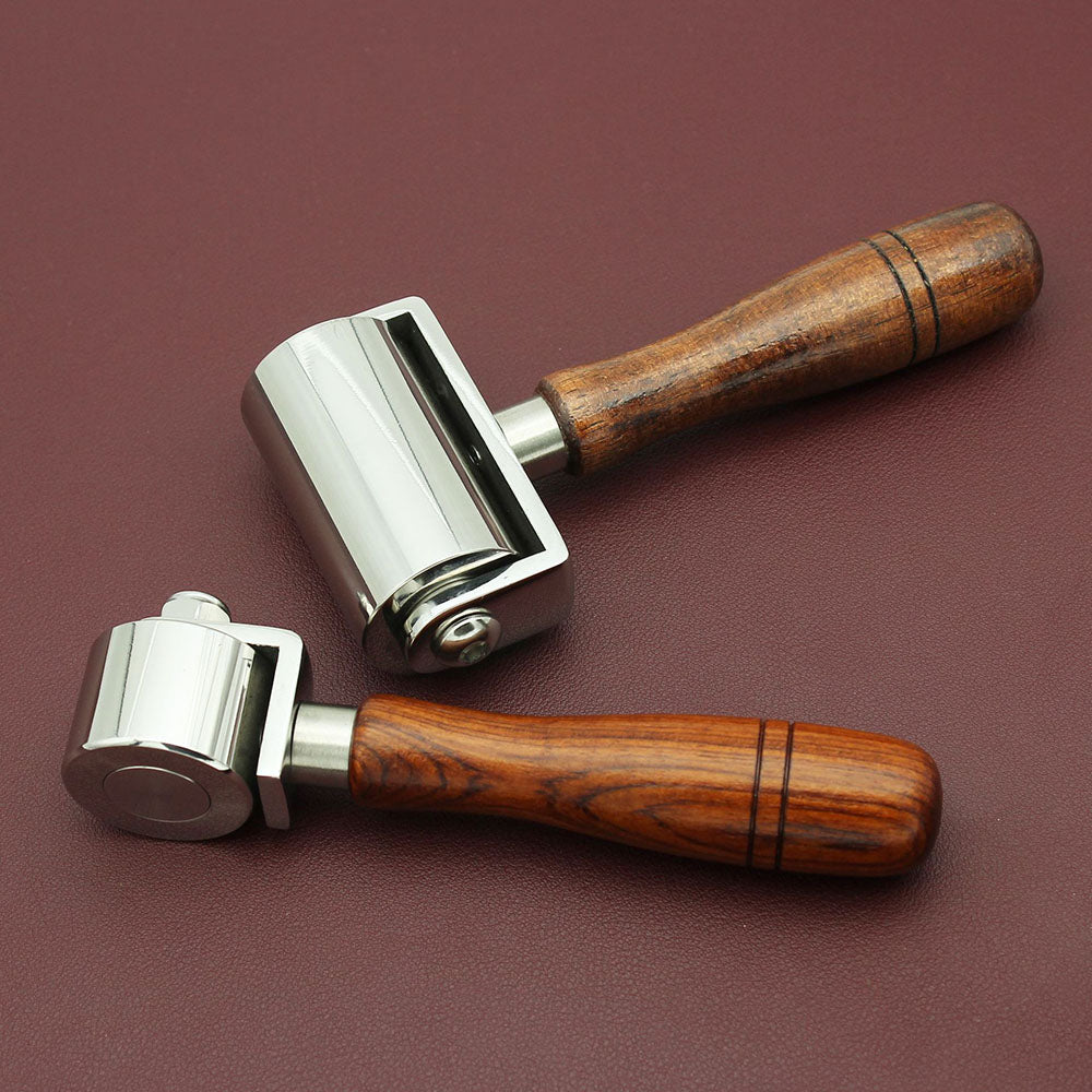 Leder Handwerk Presse Falte Kanten Werkzeuge Stahl Lager Roller Kleber Rollen DIY