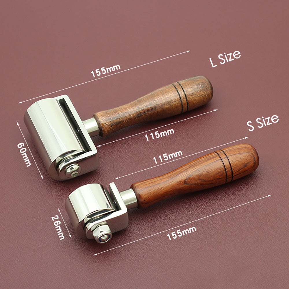 Leder Handwerk Presse Falte Kanten Werkzeuge Stahl Lager Roller Kleber Rollen DIY