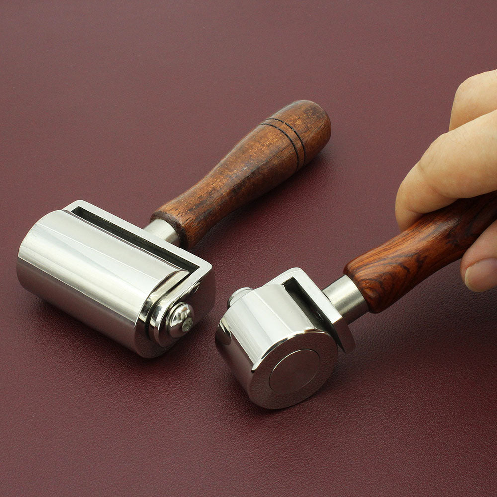 Leder Handwerk Presse Falte Kanten Werkzeuge Stahl Lager Roller Kleber Rollen DIY