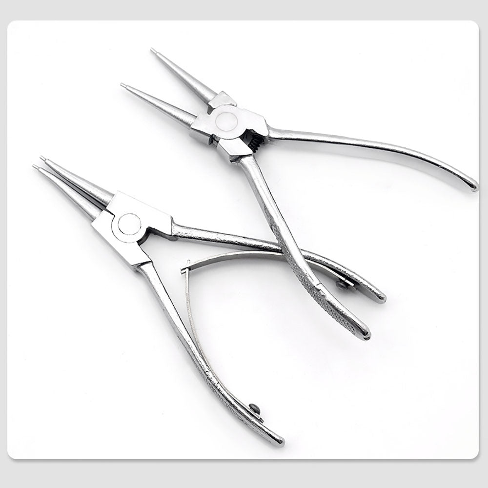 Portable Internal/External Bend/Straight Retaining Clip Snap Ring Circlip Pliers