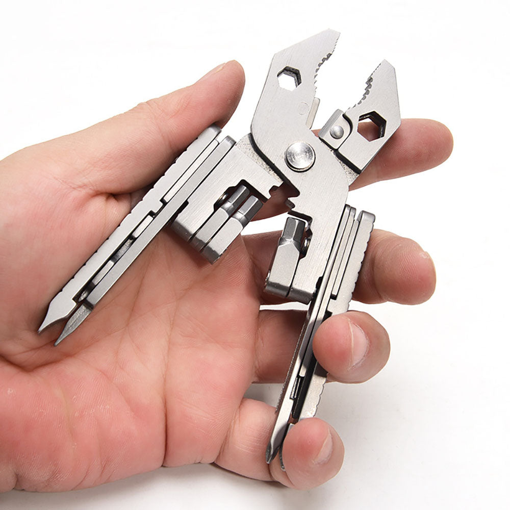 Multifunktions-Werkzeug-Set Mini Foldaway Schlüsselanhänger Tasche Zange Messer Schraubendreher