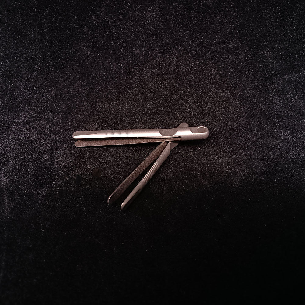 Pinzas portátiles de aleación de titanio, herramienta de reparación artesanal, mini llavero EDC