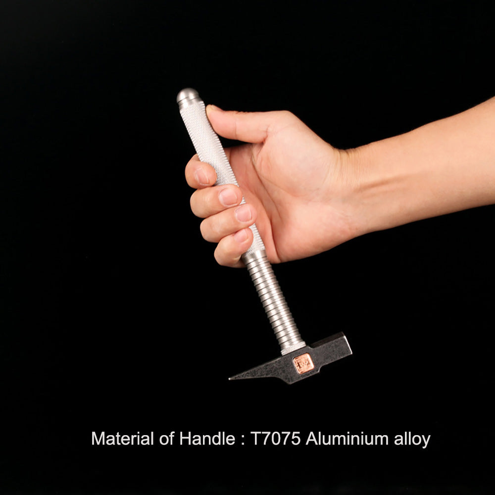 440C Stahl Metallbearbeitung Hammer Aluminium legierung Griff EDC Hand Handwerk DIY Werkzeug