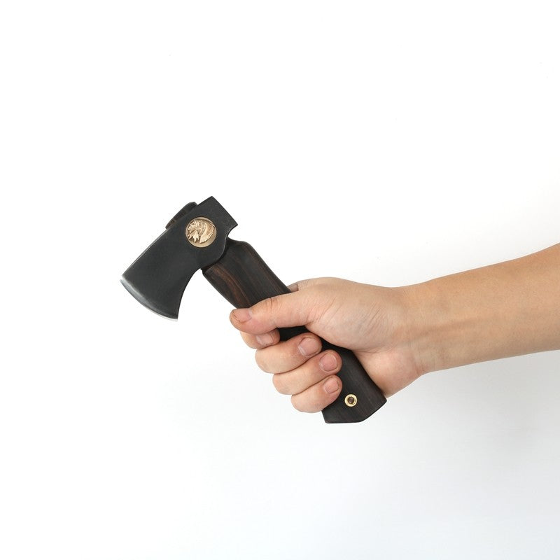 Mini Indians Style Tomahawk Outdoor EDC Axe Hand Tool Ebony Handle 440C Steel