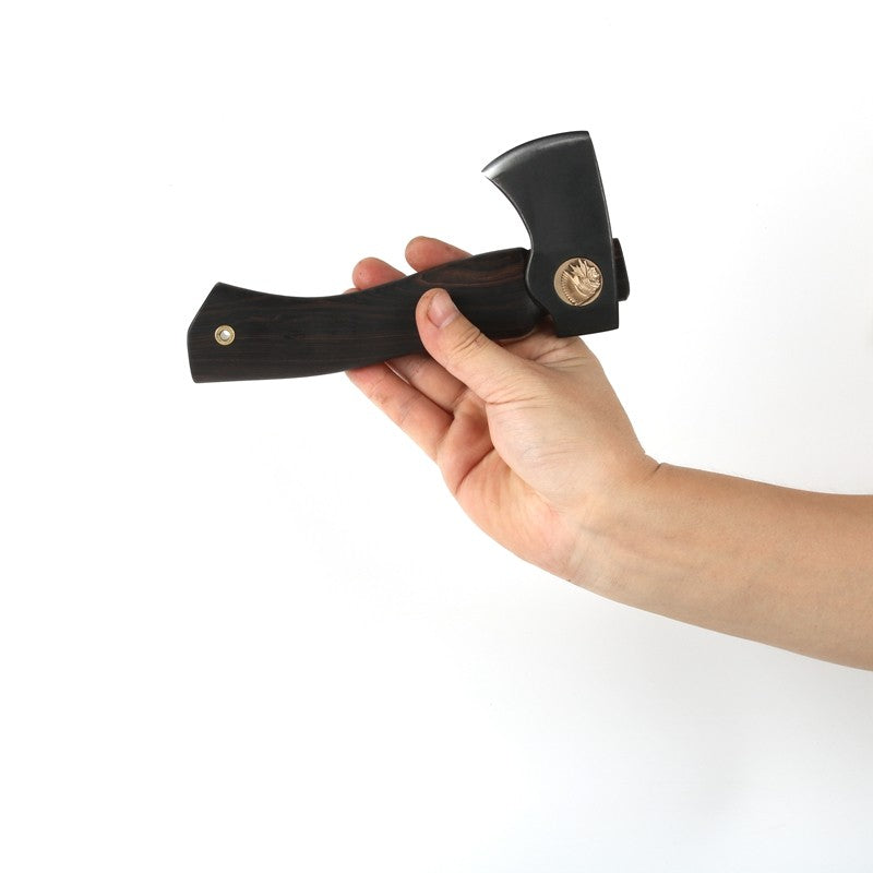 Mini Indians Style Tomahawk Outdoor EDC Axe Hand Tool Ebony Handle 440C Steel