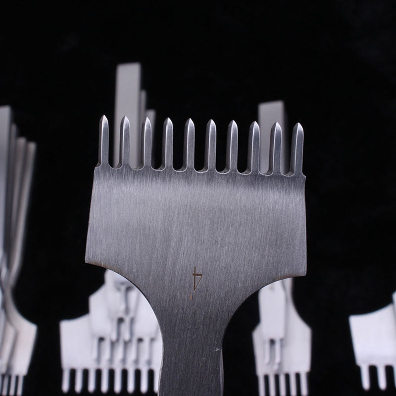Quality Leather Craft Tools Hole Punches Stitching Punch Tool Set 1+2+5+10 Prong