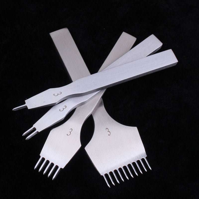 Quality Leather Craft Tools Hole Punches Stitching Punch Tool Set 1+2+5+10 Prong