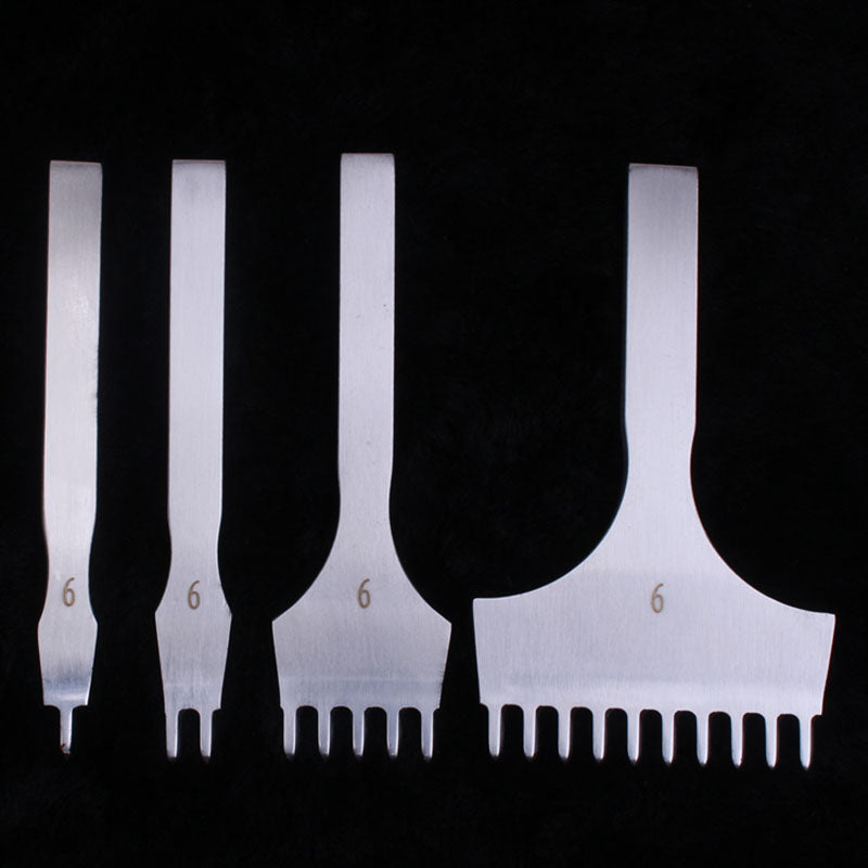 Quality Leather Craft Tools Hole Punches Stitching Punch Tool Set 1+2+5+10 Prong