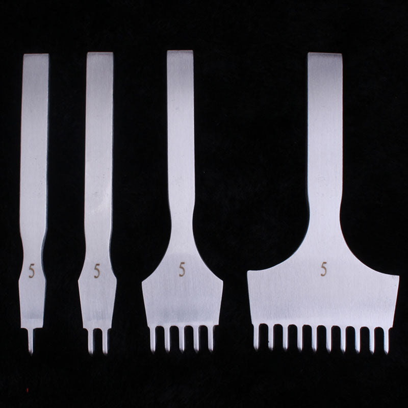 Quality Leather Craft Tools Hole Punches Stitching Punch Tool Set 1+2+5+10 Prong