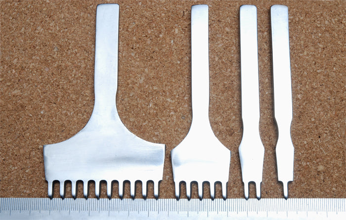 Quality Leather Craft Tools Hole Punches Stitching Punch Tool Set 1+2+5+10 Prong