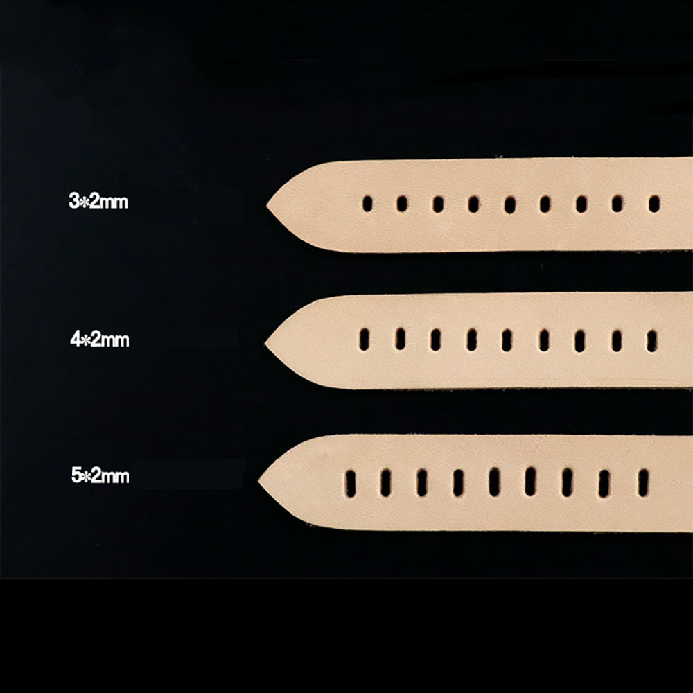 Leather Craft Watch Band strap Oval Hole Punch Tools Stitching 5 Prong Eyelet Cutter head removable chisel Tool/set