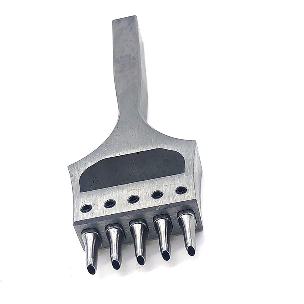 Leather Craft Watch Band strap Oval Hole Punch Tools Stitching 5 Prong Eyelet Cutter head removable chisel Tool/set
