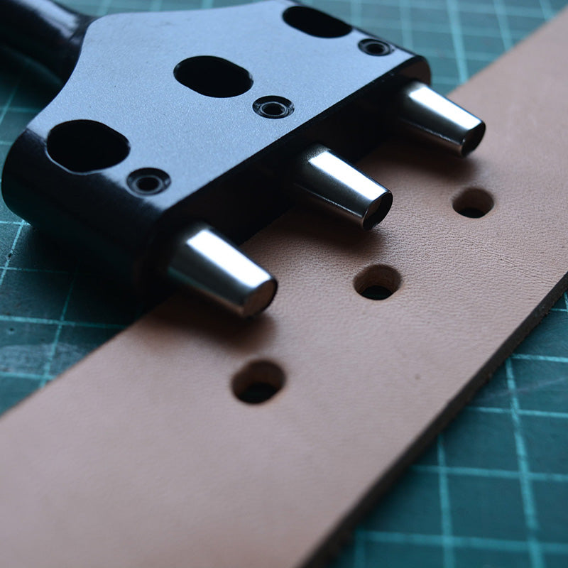 Leather craft Belt/girdle Round Flat 25mm Spacing 3 Holes Cutter Punching tools