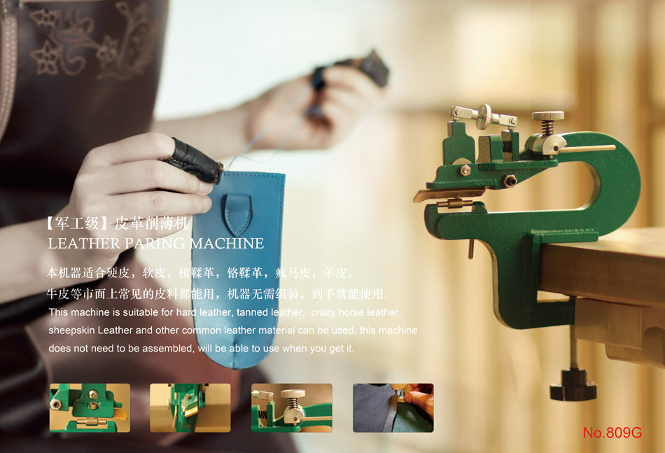 Leather Craft Edge Skiving Machine Leather Splitter Skiver Paring Tool DIY 809BP