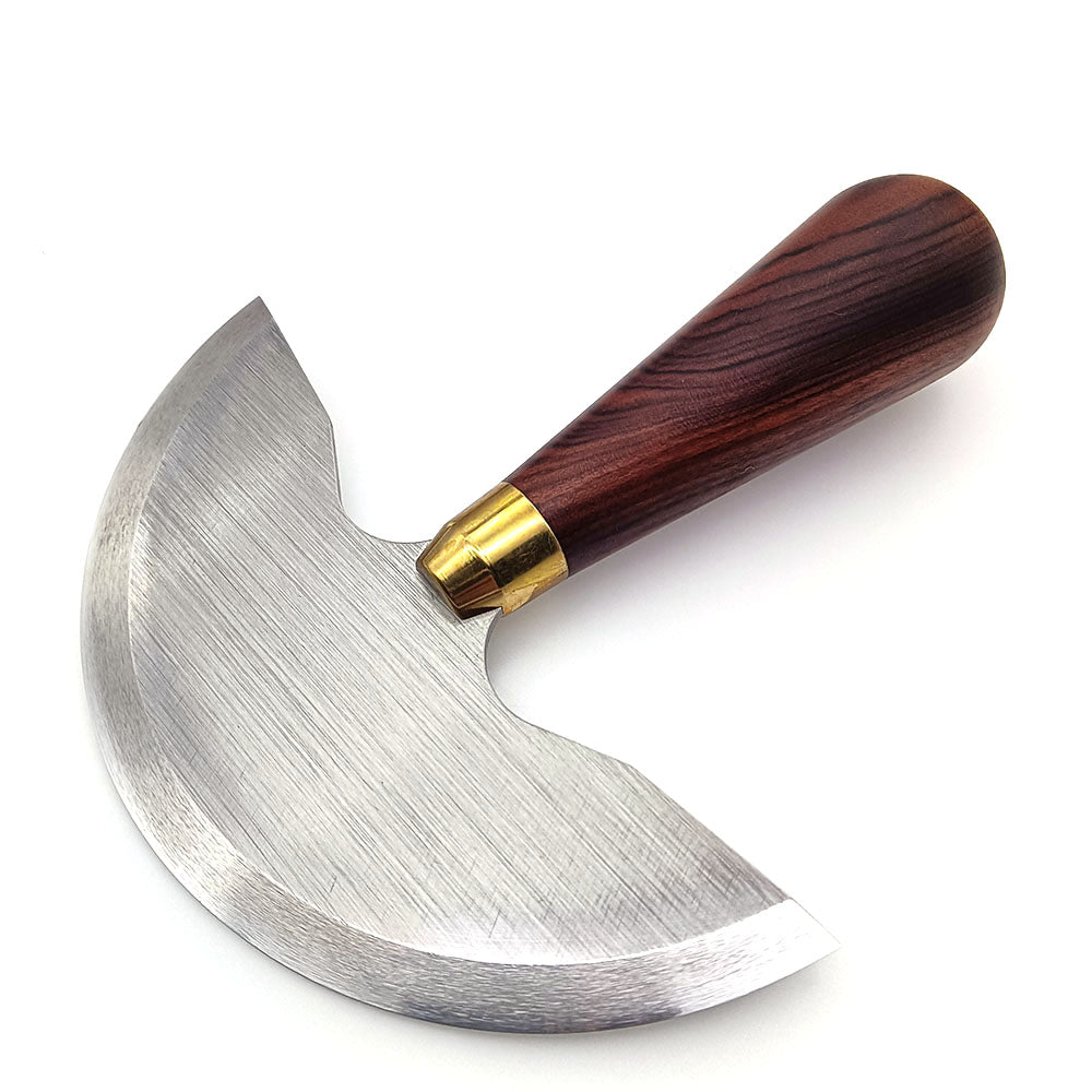 Professional half round blade leathercraft knife wood handle skiving cutter Tool