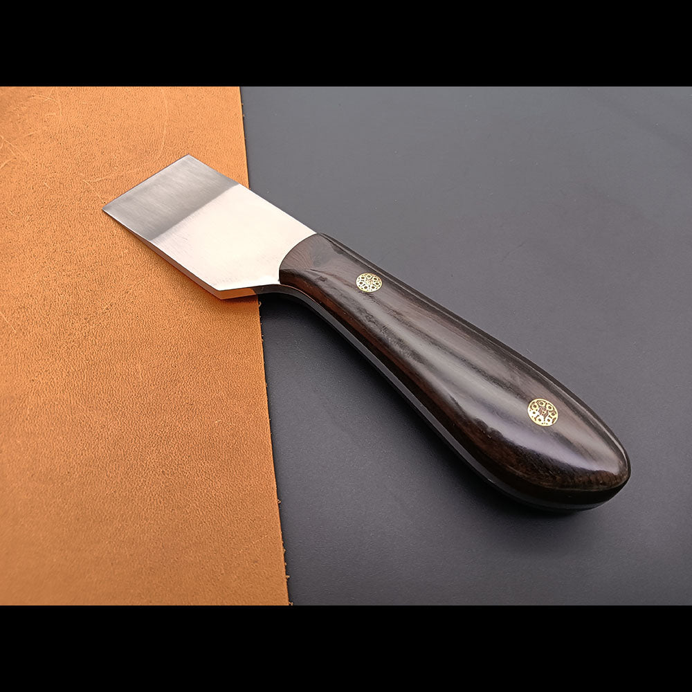Leather craft cutting Skiver Blade Knife cutter Tools Ebony wooden handle AU