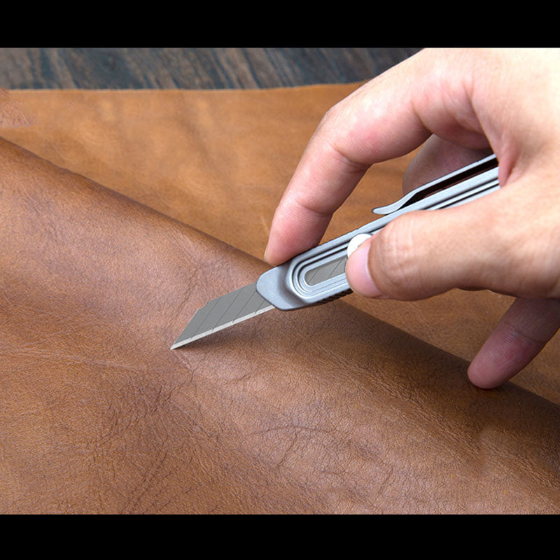 Kleines Allzweckmesser aus Titan für Kunsthandwerk, einziehbare Klinge, Taschen-Papierschneider, EDC