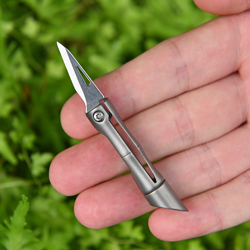 Titan Schlüsselanhänger Mini Bambus Klappmesser Papier Taschenschneider Outdoor EDC