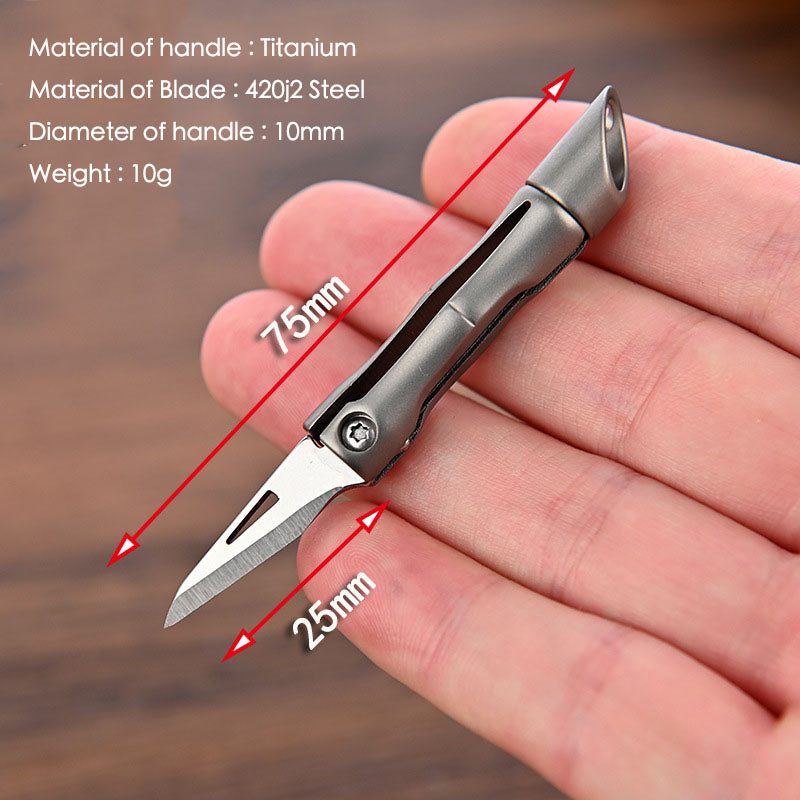 Titan Schlüsselanhänger Mini Bambus Klappmesser Papier Taschenschneider Outdoor EDC