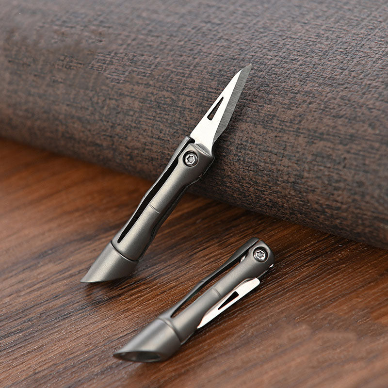 Titan Schlüsselanhänger Mini Bambus Klappmesser Papier Taschenschneider Outdoor EDC
