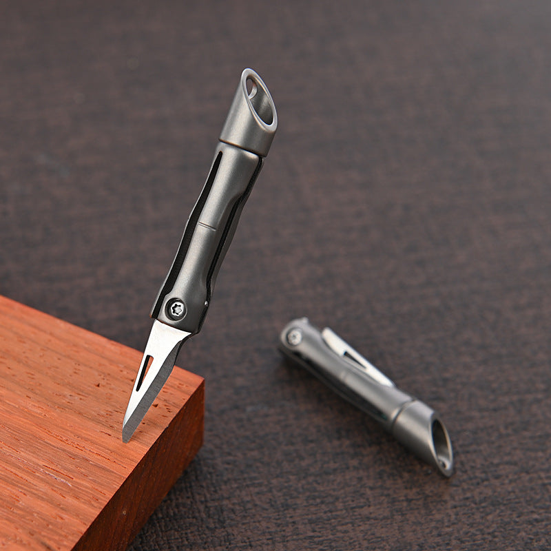 Titan Schlüsselanhänger Mini Bambus Klappmesser Papier Taschenschneider Outdoor EDC