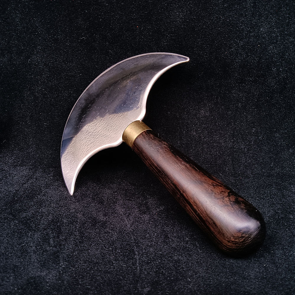 Halbrunde Klinge Lederhandwerksmesser, Ebenholzgriff, Schälschneider, Werkzeug