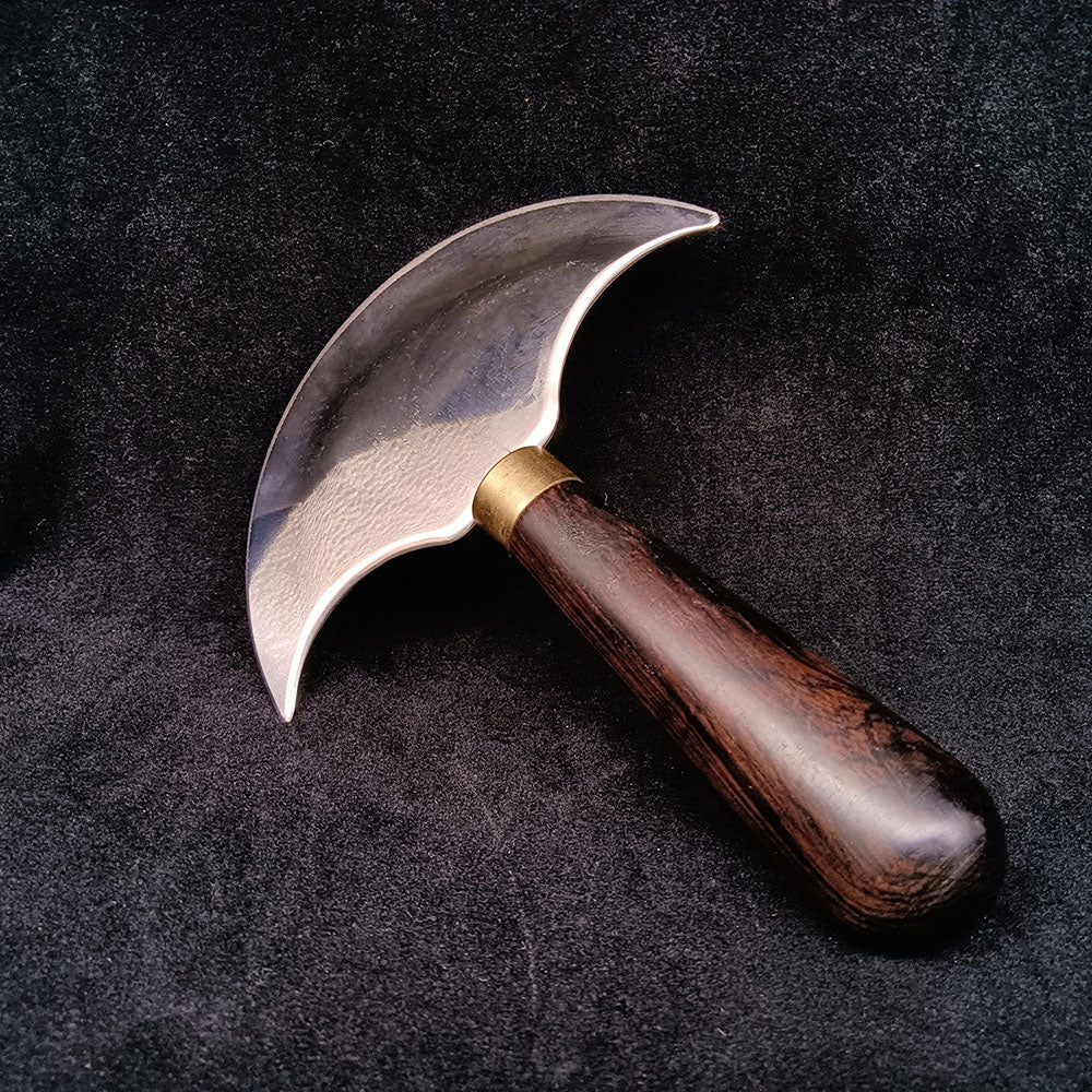 Halbrunde Klinge Lederhandwerksmesser, Ebenholzgriff, Schälschneider, Werkzeug
