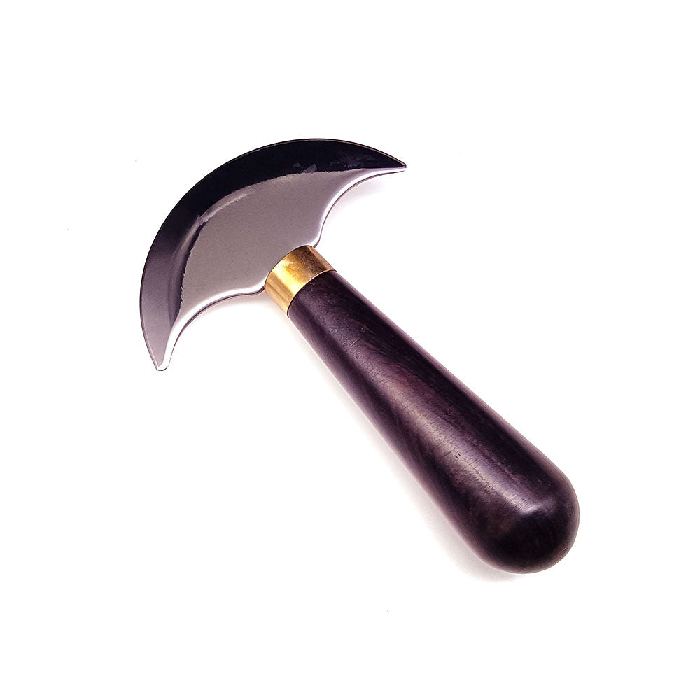 Halbrunde Klinge Lederhandwerksmesser, Ebenholzgriff, Schälschneider, Werkzeug