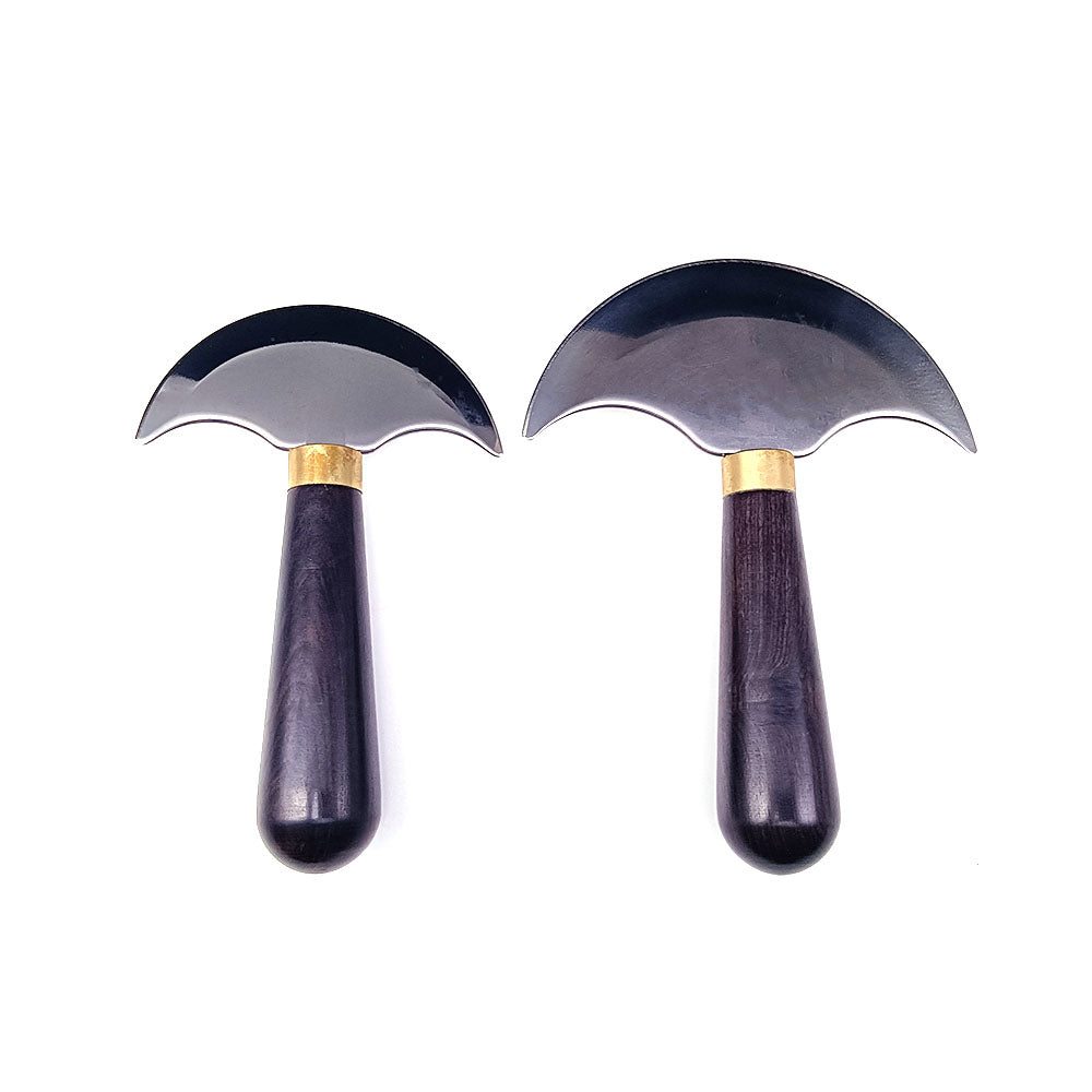 Halbrunde Klinge Lederhandwerksmesser, Ebenholzgriff, Schälschneider, Werkzeug
