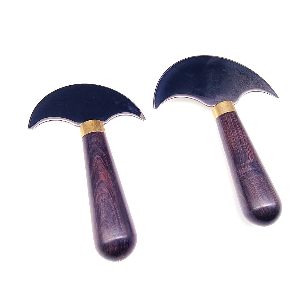 Halbrunde Klinge Lederhandwerksmesser, Ebenholzgriff, Schälschneider, Werkzeug