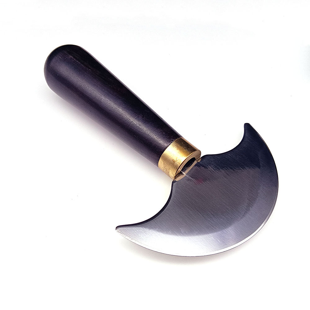 Halbrunde Klinge Lederhandwerksmesser, Ebenholzgriff, Schälschneider, Werkzeug