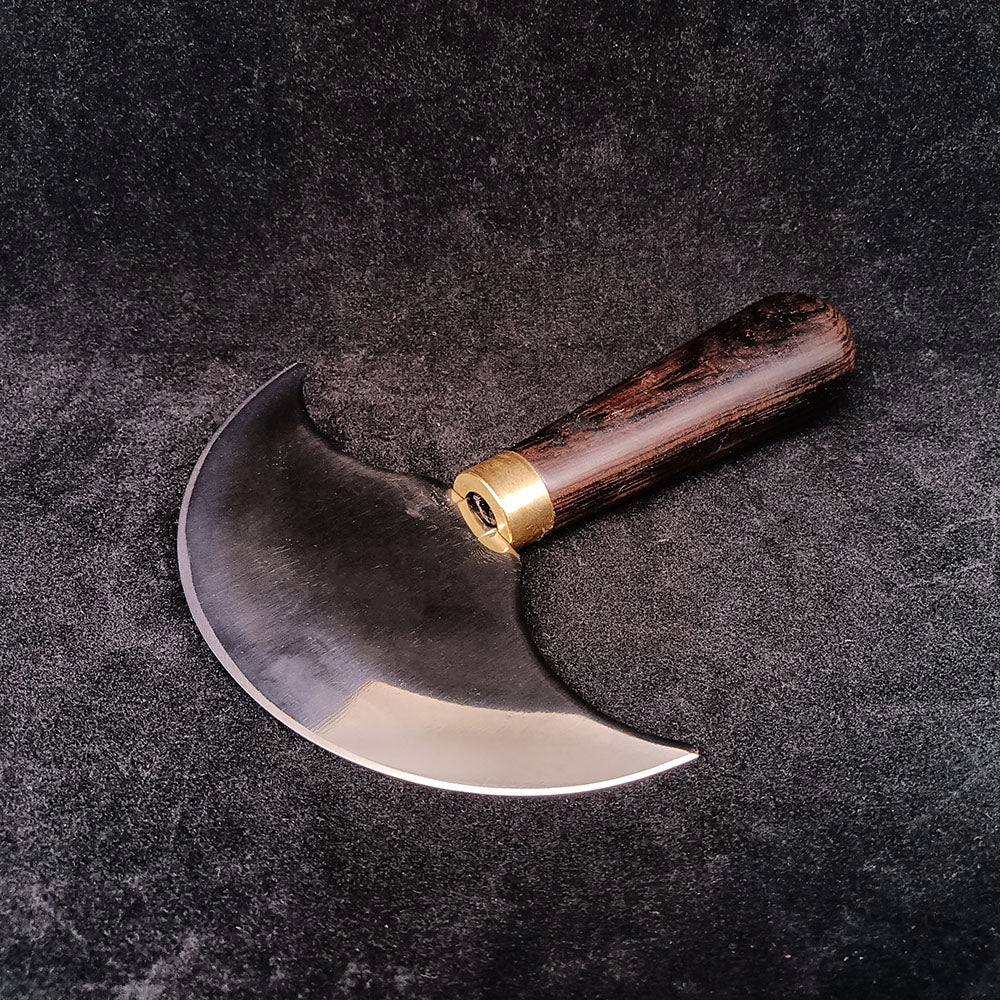 Halbrunde Klinge Lederhandwerksmesser, Ebenholzgriff, Schälschneider, Werkzeug