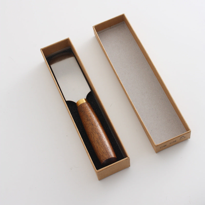 Leather Craft Walnut Wooden Handle Japanese Style Cutter Skiving Knife Tool