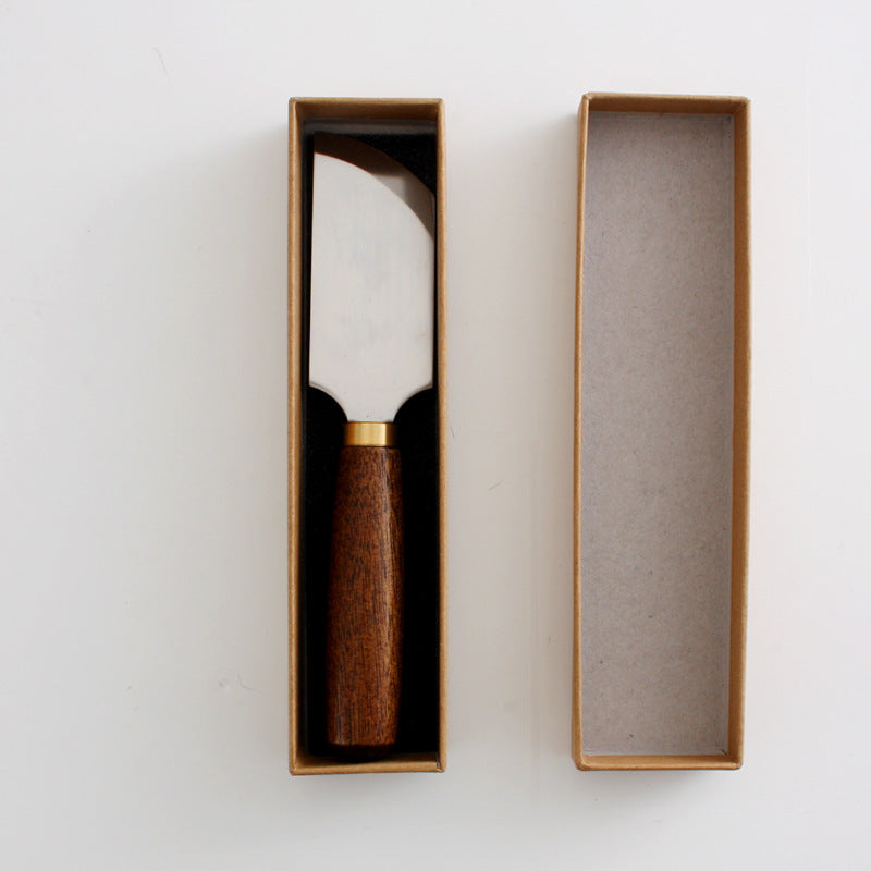 Leather Craft Walnut Wooden Handle Japanese Style Cutter Skiving Knife Tool
