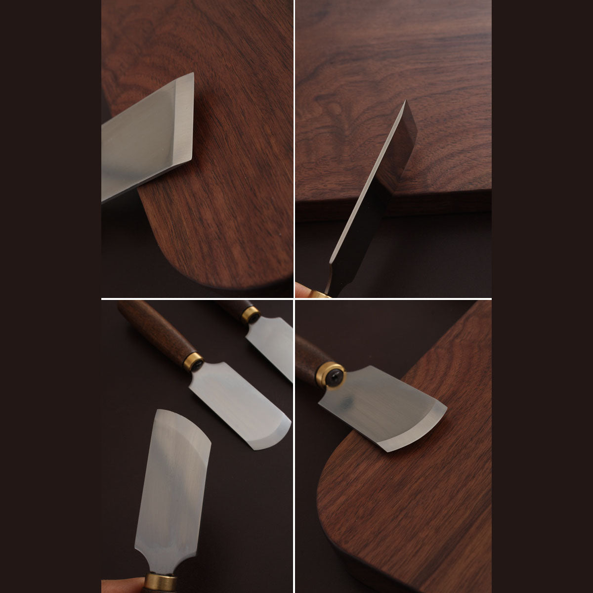 Leather Craft Walnut Wooden Handle Japanese Style Cutter Skiving Knife Tool