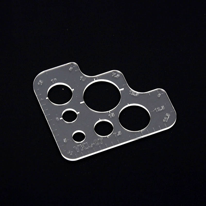 Acryl-Winkelmesser Lederhandwerk Stoffe DIY Arc Design Werkzeug Filetmesser Lineal