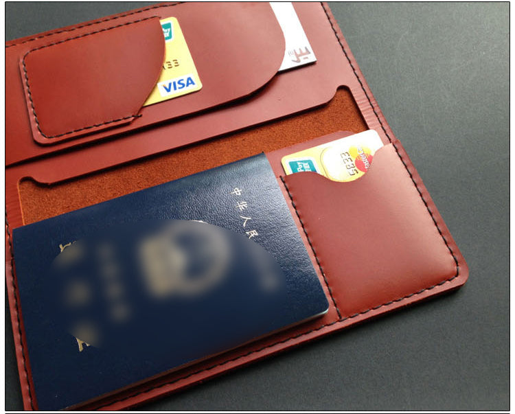 Plantilla de acrílico para billetera larga, porta pasaporte, patrón para artesanía en cuero, plantilla BBX-08