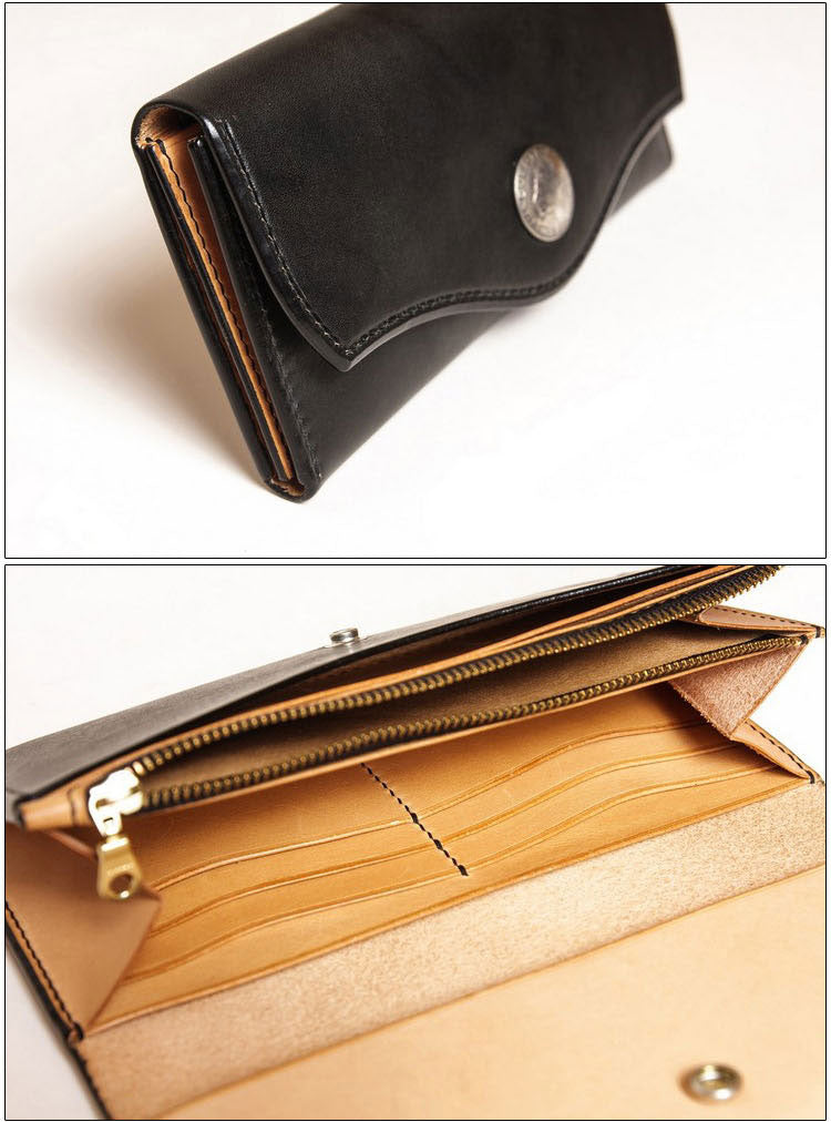 Acryl lange Brieftasche mit Reißverschluss Leder Handwerk Muster Schablone Vorlage CQB-06