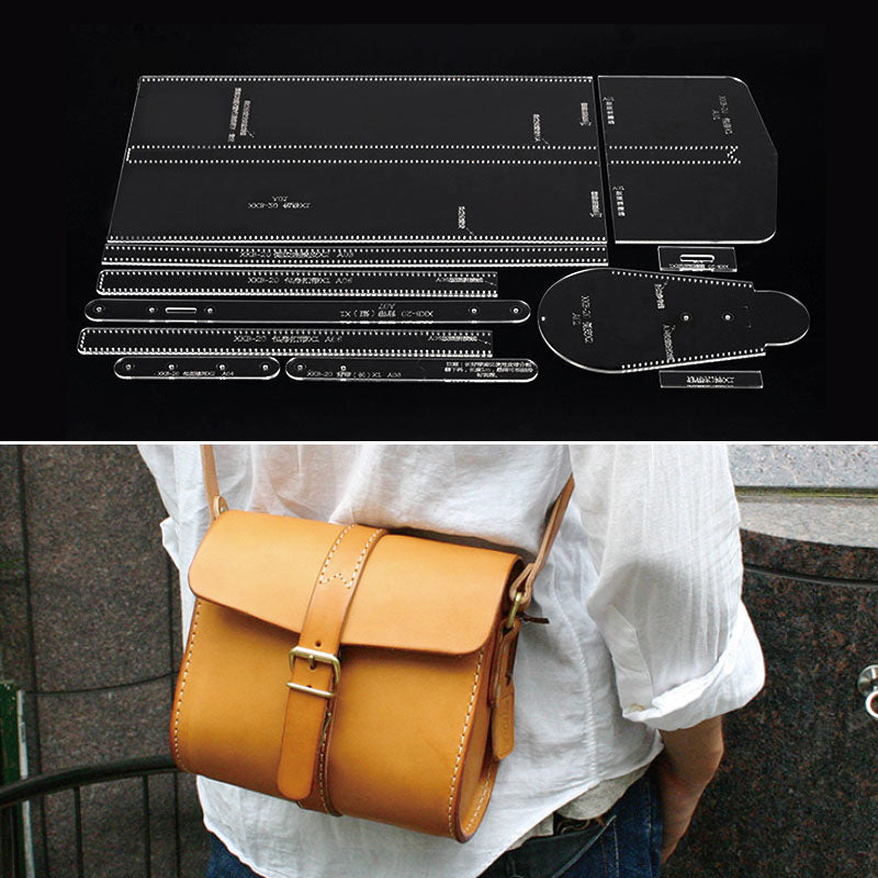 Acrylic Template Pattern For lovely shoulder bag leather craft pattern XKB-20